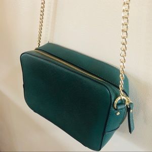 Emerald green cross body bag